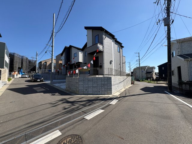 柏市高田６期の前面道路含む現地写真