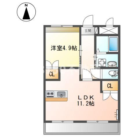 Ｗｉｓｔｅｒｉａ　六条　Ⅰの間取り