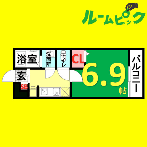 リブリ・覚王山Ⅰ 名古屋市賃貸　仲介手数料無料の間取り