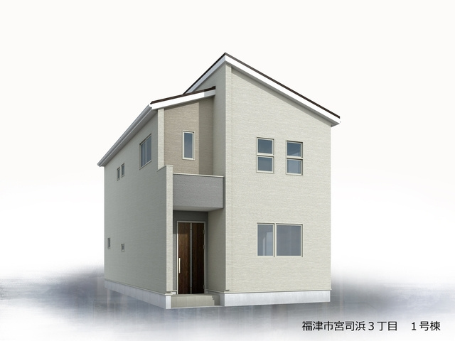 リーブルガーデン福津市宮司浜3丁目の外観パース