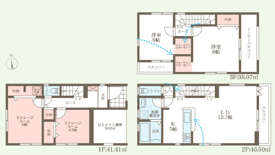 堺市堺区石津町　第4期　新築一戸建ての間取り|1号地