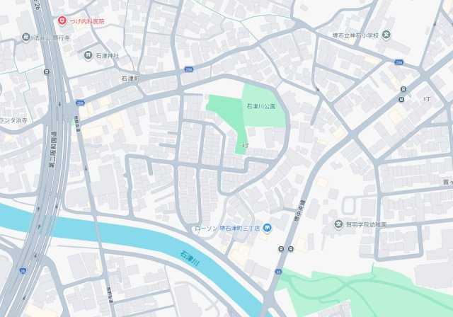 ◆堺市堺区石津町　第4期　新築一戸建ての地図