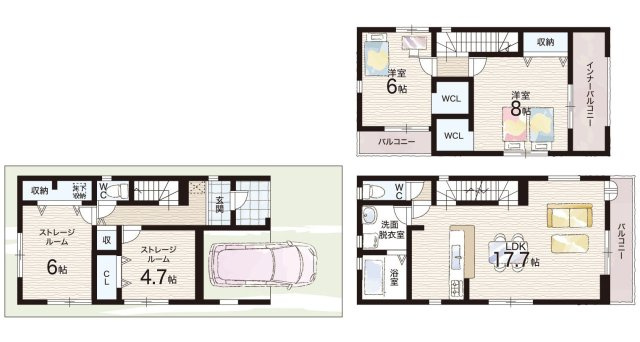 ◆堺市堺区石津町　第4期　新築一戸建ての間取り