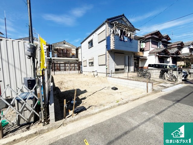 ◆堺市堺区石津町　第4期　新築一戸建ての前面道路含む現地写真|周辺は落ち着いた街並みの住宅地！子育てがしやすい住環境です！まだ未完成ですが、現地でしかわからない事もございます。是非一度ご覧ください。