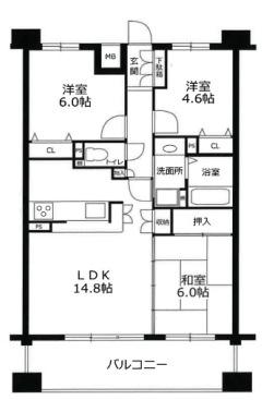 エスリード塚口の間取り