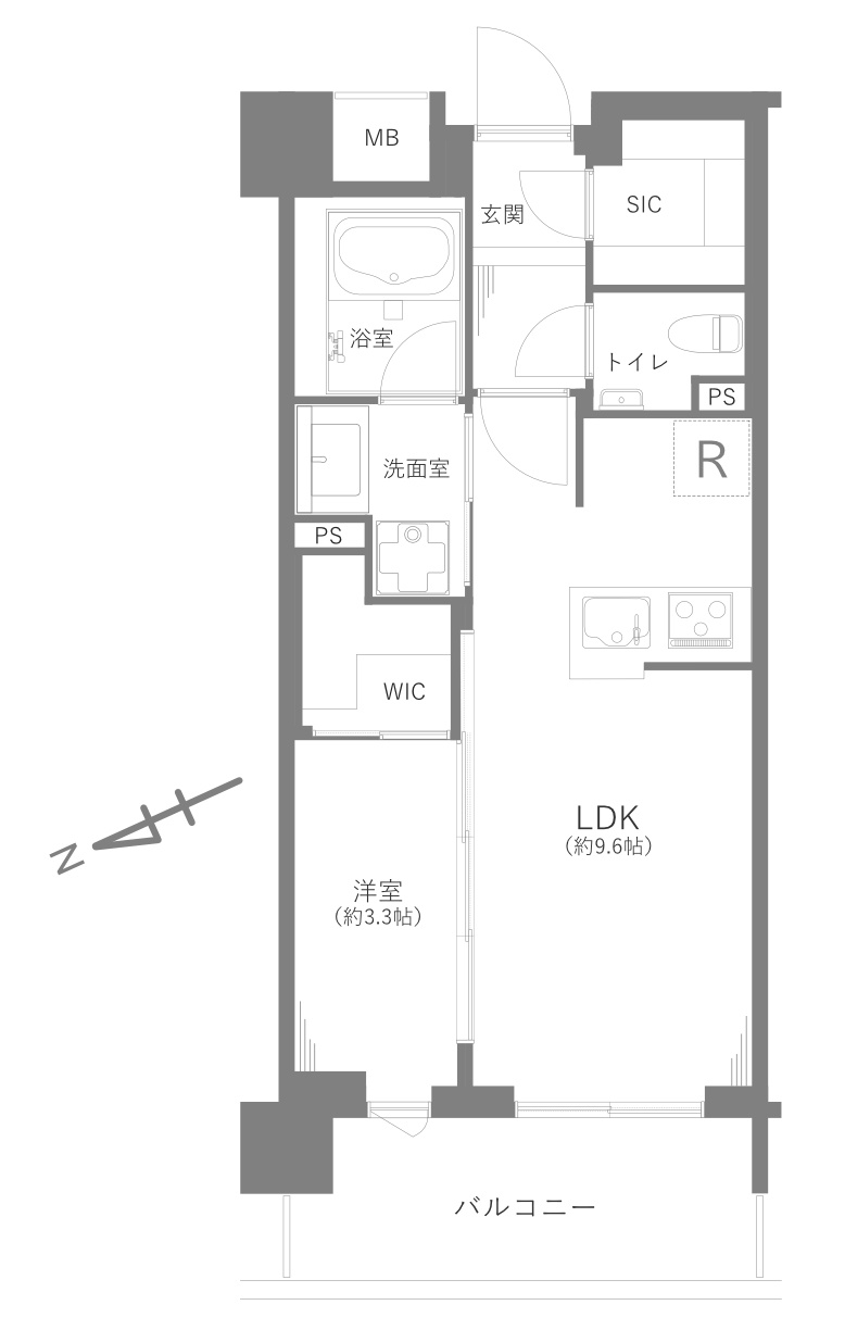 リビオレゾン渋谷笹塚の間取り