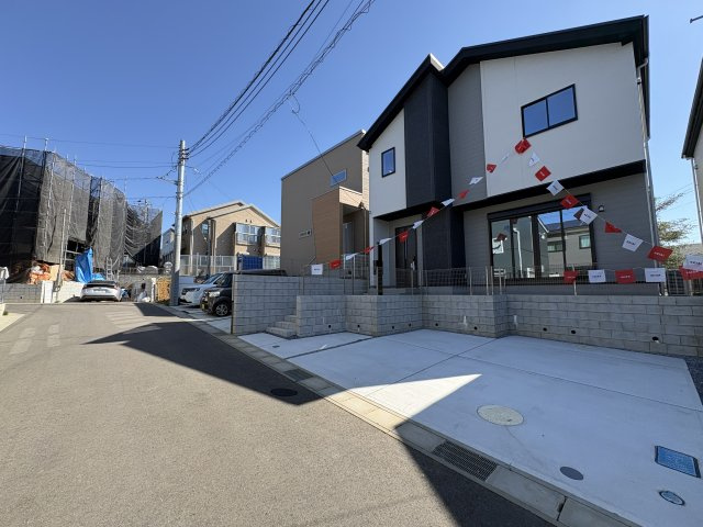 柏市高田６期の前面道路含む現地写真