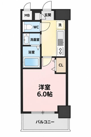 エステムコート名古屋金山サウスゲートの間取り
