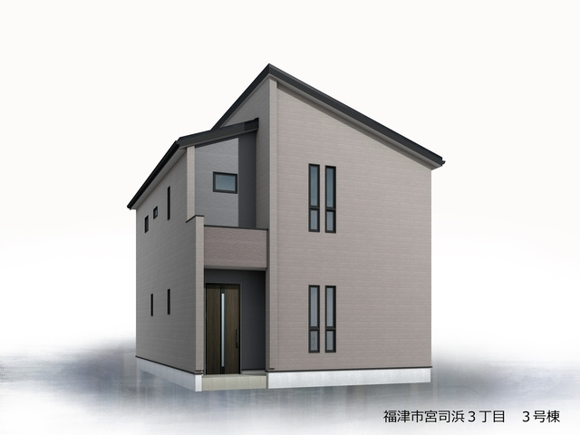 リーブルガーデン福津市宮司浜3丁目の外観パース