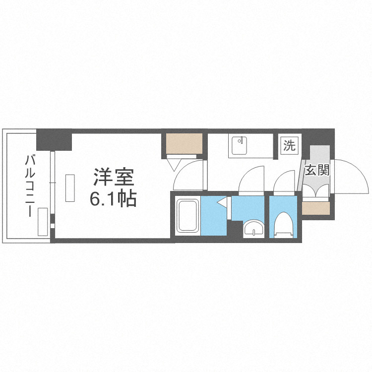 ララプレイス難波メティスの間取り