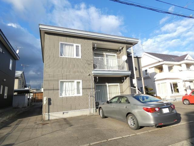 西24南4上下二戸借家　D棟の外観