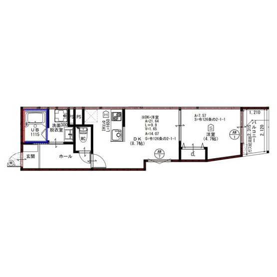 【間取り】 | Grand Aube岸部