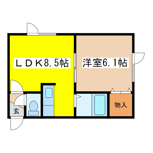 ひまわりハイツ昭和の間取り