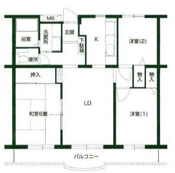 【間取り】 | ハンプトンコート | ファミリーにもぴったりの３ＬＤＫの間取りです！