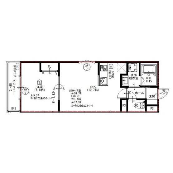 【間取り】 | Grand Aube岸部