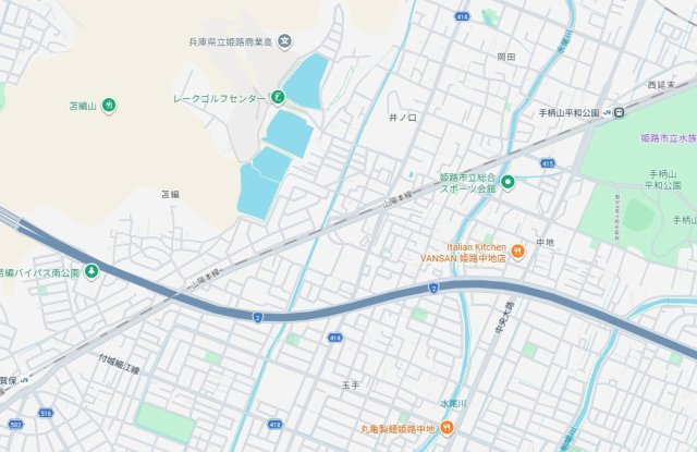 姫路市町坪　　　JR「手柄山平和公園駅」徒歩20分の地図
