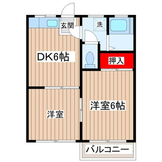 【間取り】 | コーポ福島 | 間取りです。