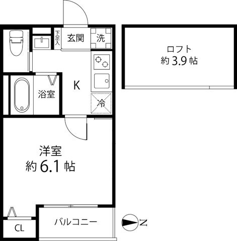 T’s Cuore六町Ⅰの間取り