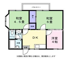 ベルゾーネ仁戸名の間取り|※和室６帖に出窓です。