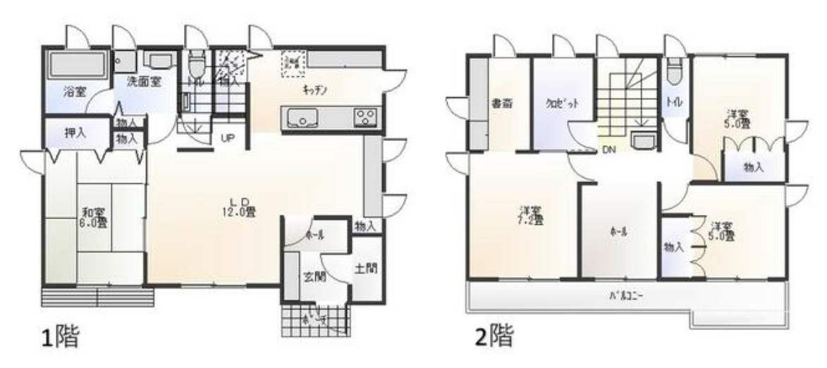 【中古戸建】太田市牛沢町の間取り|■間取り図｜敷地面積：220.78㎡（約66.78坪）建物面積：117.16㎡（約35.44坪）