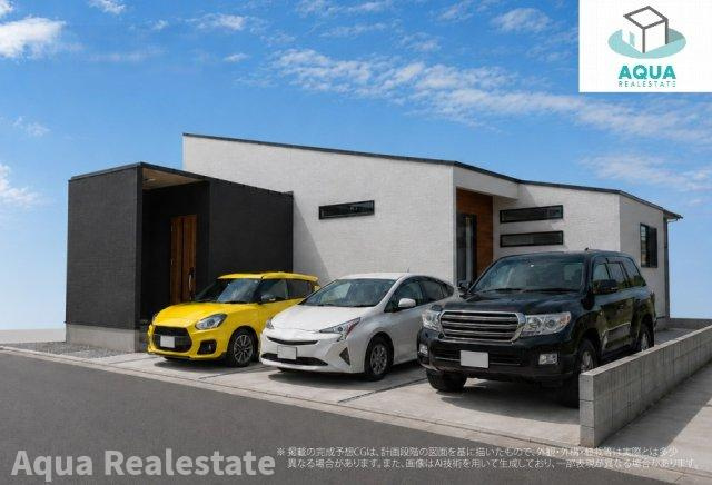 高松市上林町の新築一戸建の外観パース|外観パースです