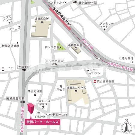 板橋パーク・ホームズの地図