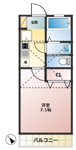 メゾンソレイユⅠの間取り