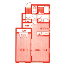 藤沢市城南２丁目のアパートの間取り