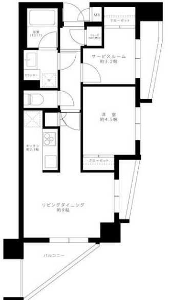 スタジオデン横濱吉野町ツーの間取り|1LDKの使いやすい間取りです！！