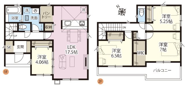 【間取り】 | 加須市西ノ谷　GRAFARE　新築戸建　全8棟　1号棟