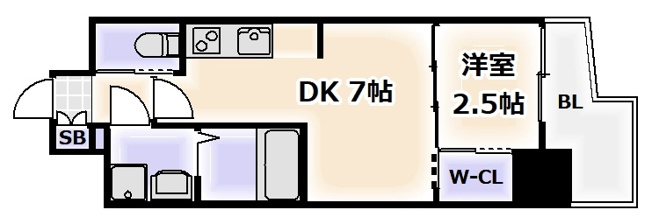 【間取り】 | エスグランデ難波サウス