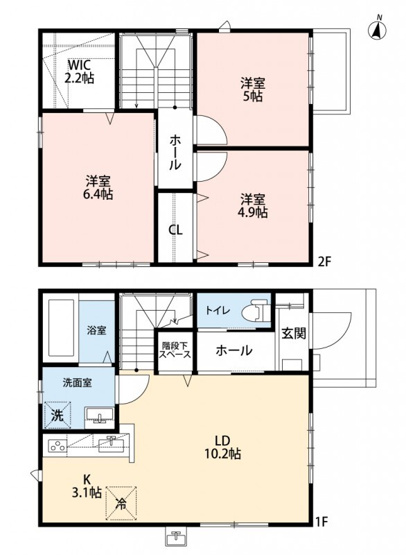 【間取り】 | 篠栗町中央４丁目戸建貸家