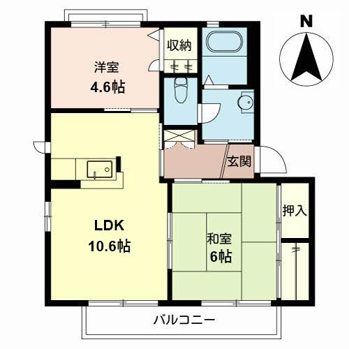 ソレイユ北庄の間取り