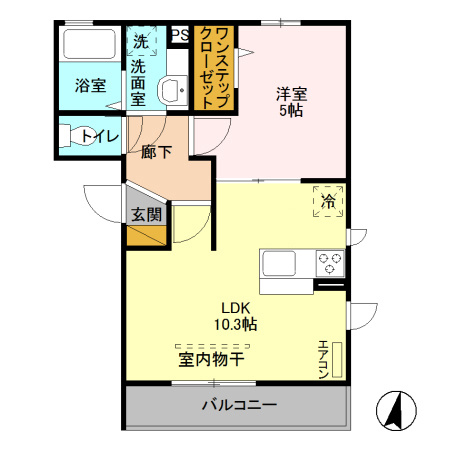 プリムヴェール　十八番館 の間取り
