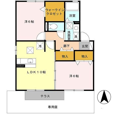 【間取り】 | アルブルコート　B棟
