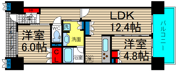 ローレルアイ堀江の間取り