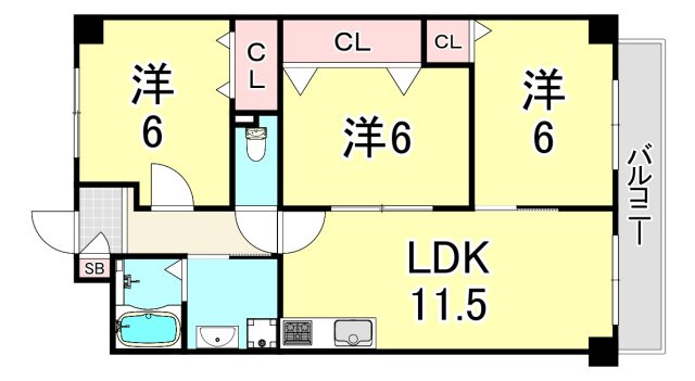 FORUM-レジデンス東園田の間取り