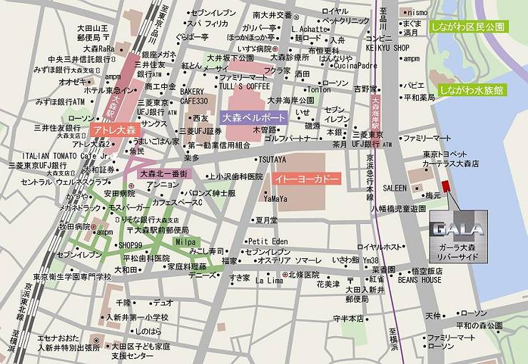 ガーラ大森リバーサイドの地図
