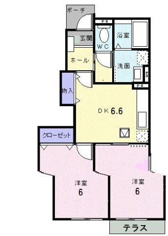 グレースなごみＡの間取り