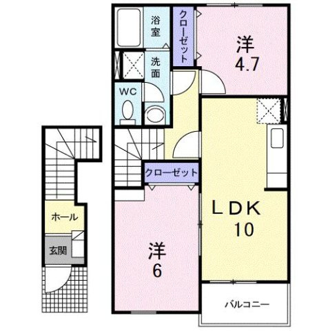 モンターニュＡの間取り