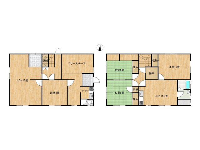 久喜市栗原1丁目　中古一戸建ての間取り|豊富な居室が魅力の5LLDDKK！家族が増えても安心ですね♪