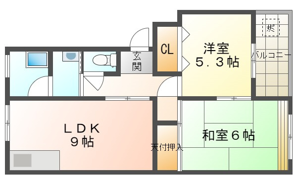 上高丸団地Ｄの間取り