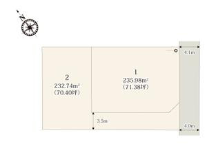 クライン古河市北町第１期　新築一戸建て　01の区画図|全２棟