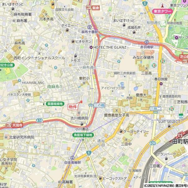 ＫＤＸレジデンス南麻布の地図