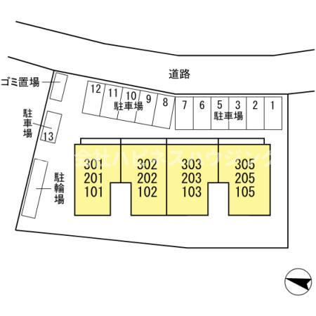 アヴェニール明原の区画図