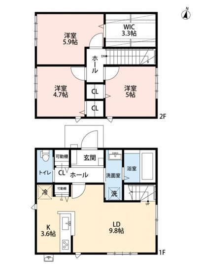 【間取り】 | 篠栗町中央４丁目戸建貸家