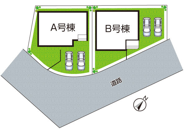 神戸市北区東有野台　新築一戸建ての区画図|全２区画