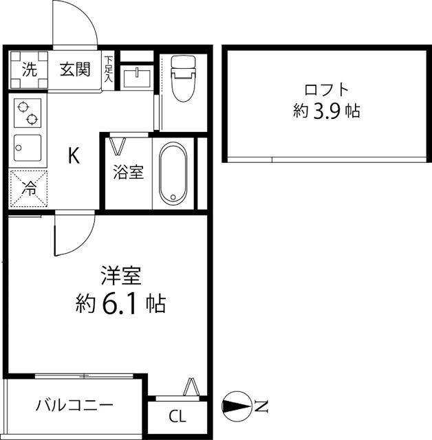 Ｔ’ｓ　Ｃｕｏｒｅ六町Ⅰの間取り