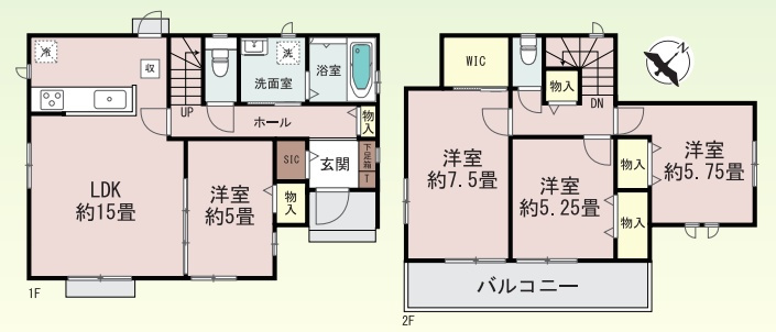 神戸市北区東有野台　新築一戸建ての間取り|A号地