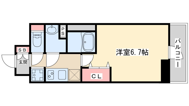 【間取り】 | プレサンスOSAKA西中島リエゾン